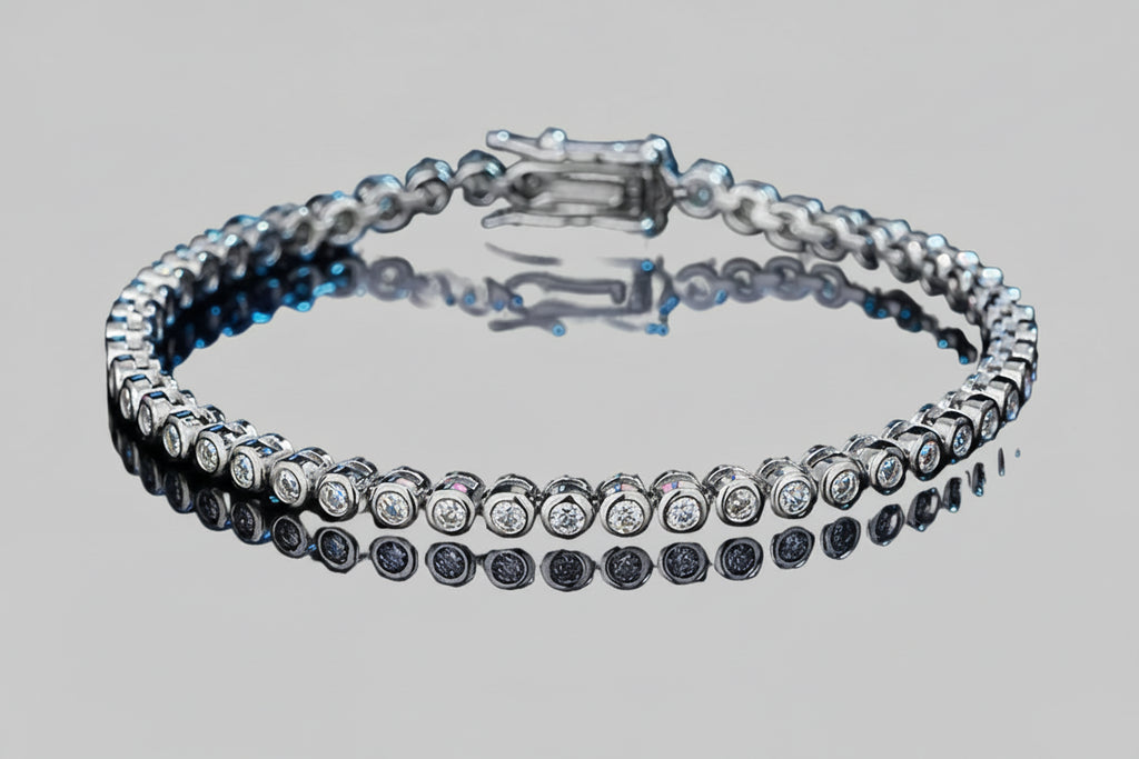 Circular Moissanite Bracelet – 925 Silver