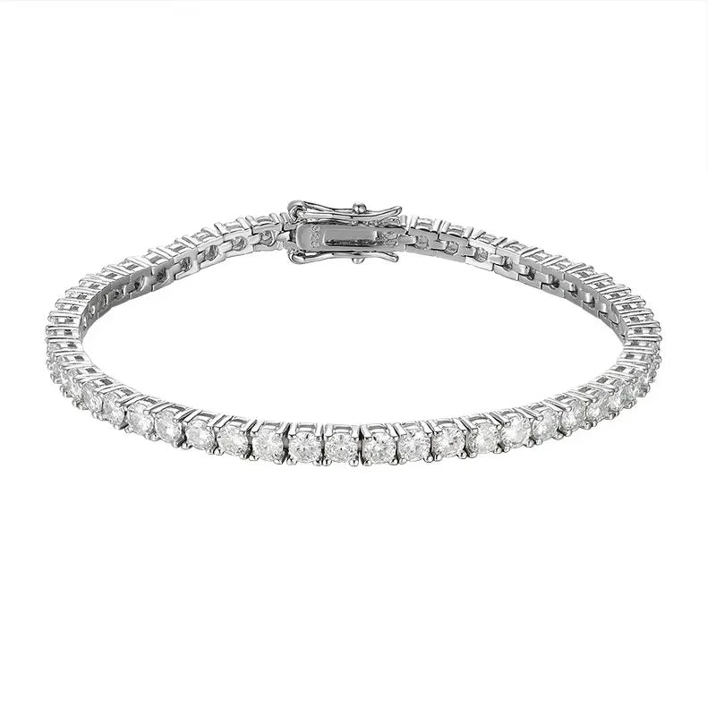 Moissanite Tennis Bracelet — 925 Silver