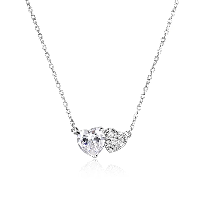 Heart Cut Moissanite Pendant Necklace - Image 1