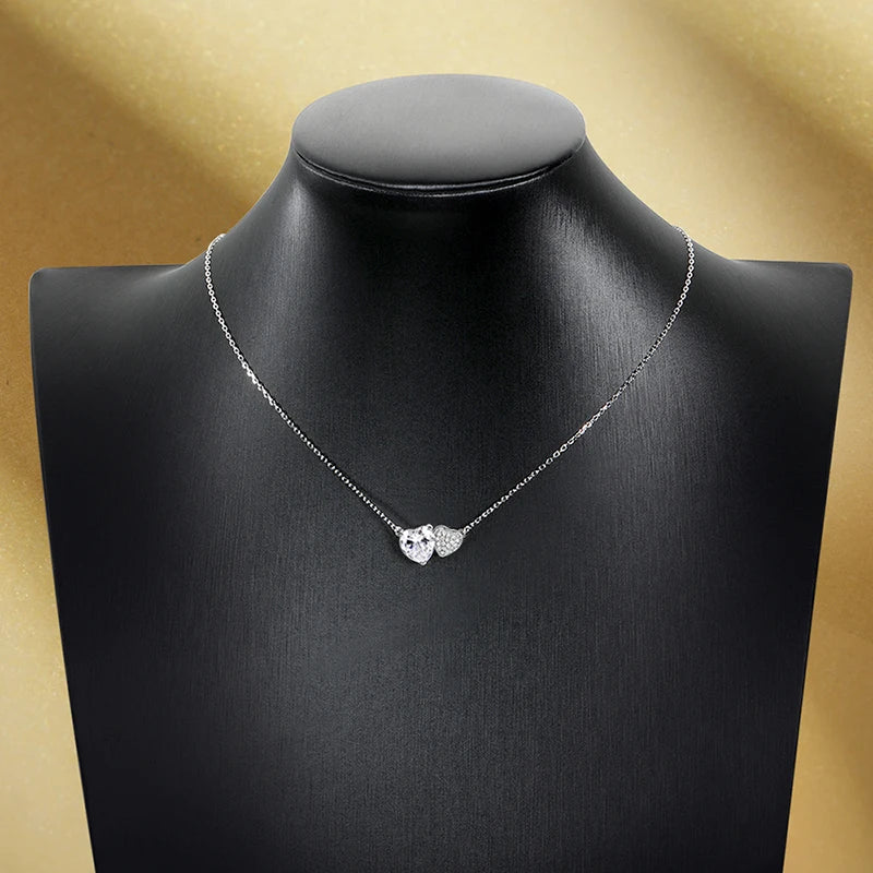 Heart Cut Moissanite Pendant Necklace - Image 2