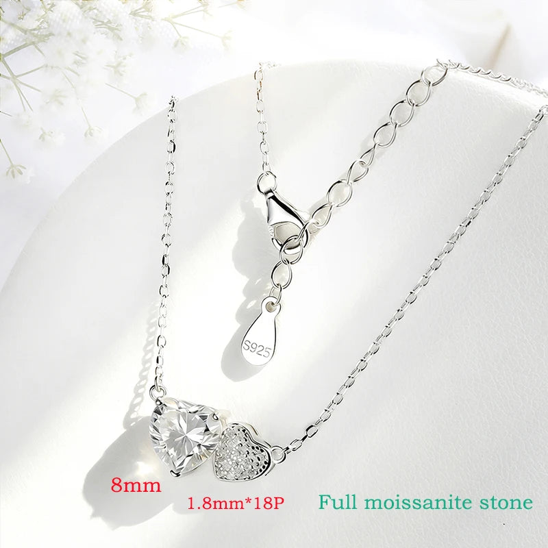 Heart Cut Moissanite Pendant Necklace