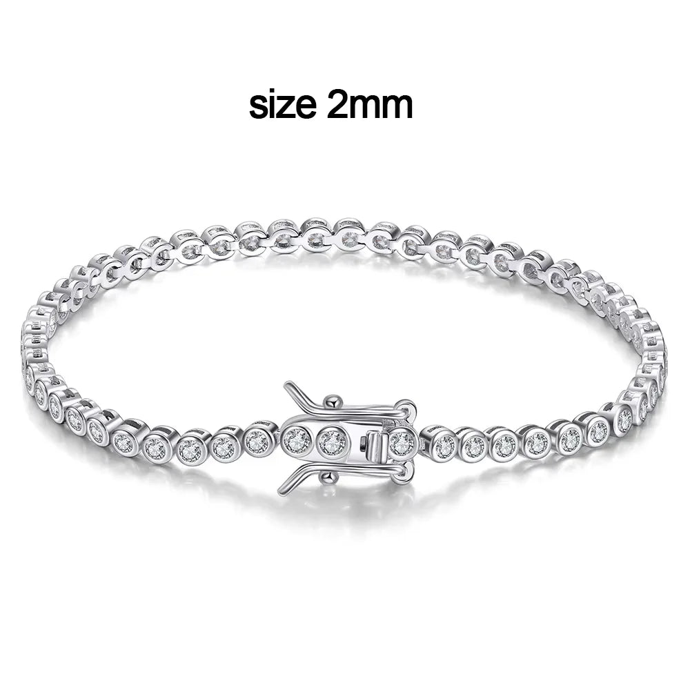 Circular Moissanite Bracelet – 925 Silver